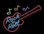 rock and roll guitar sign