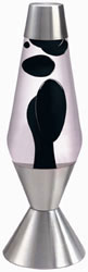 black and clear lava lamp